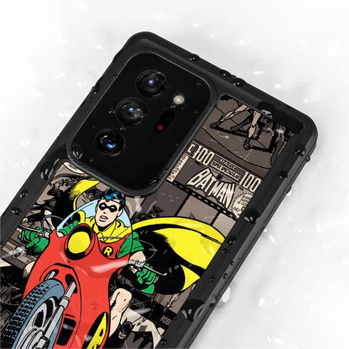 DC Comics Robin Vintage Action pose pattern Galaxy Note20 Ultra 5G Waterproof Case